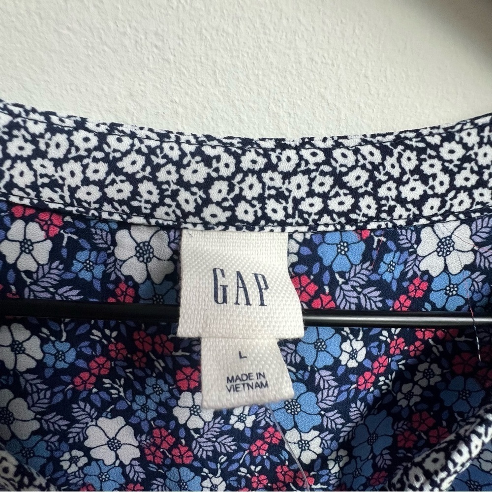 New Gap Dress Womens Floral Drop Waist Pleated Skirt Cottagecore Boho Peasant L - Picture 8 of 15